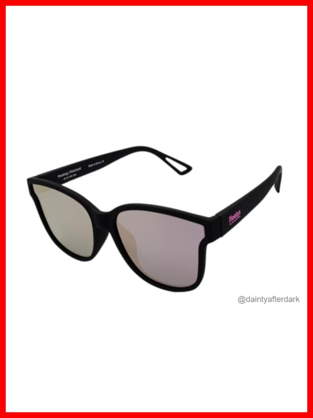 Floating Oversized Cat Eye Polarized Sunglasses Rubberized